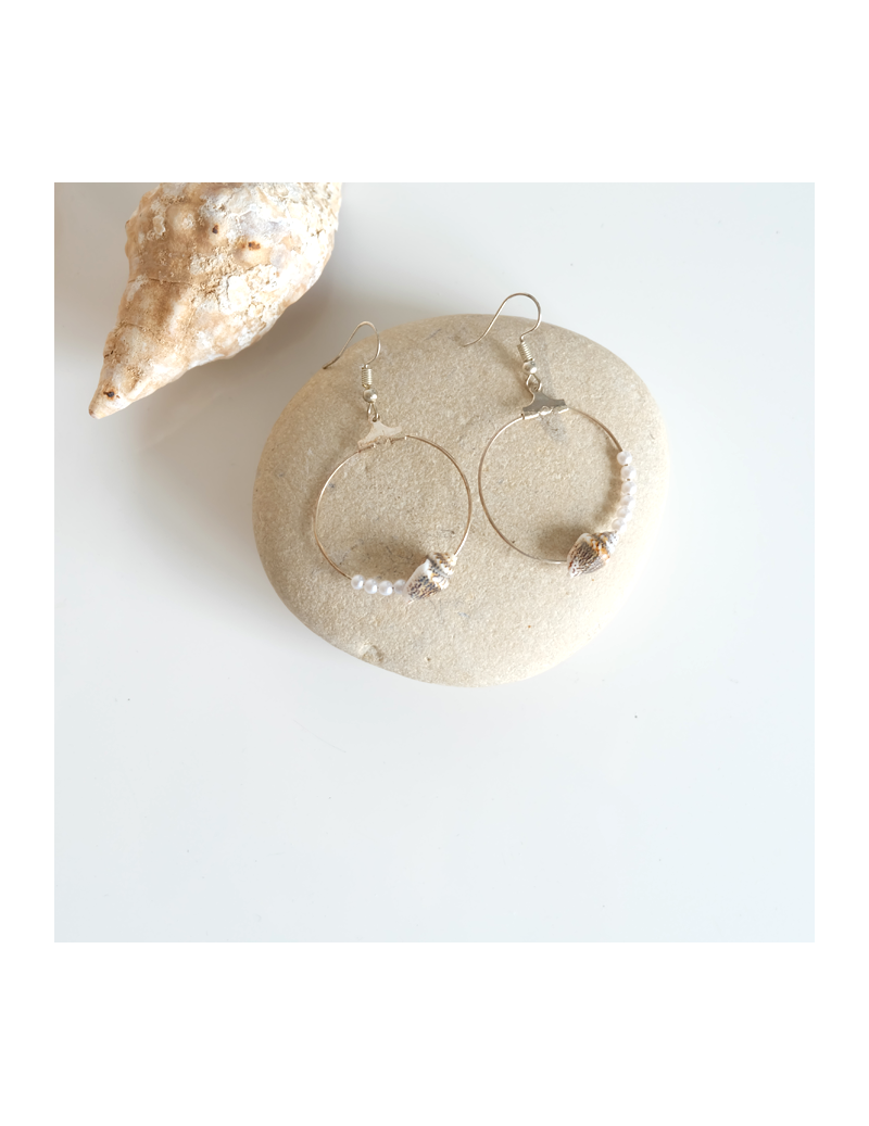 Boucles d'oreille coquillage