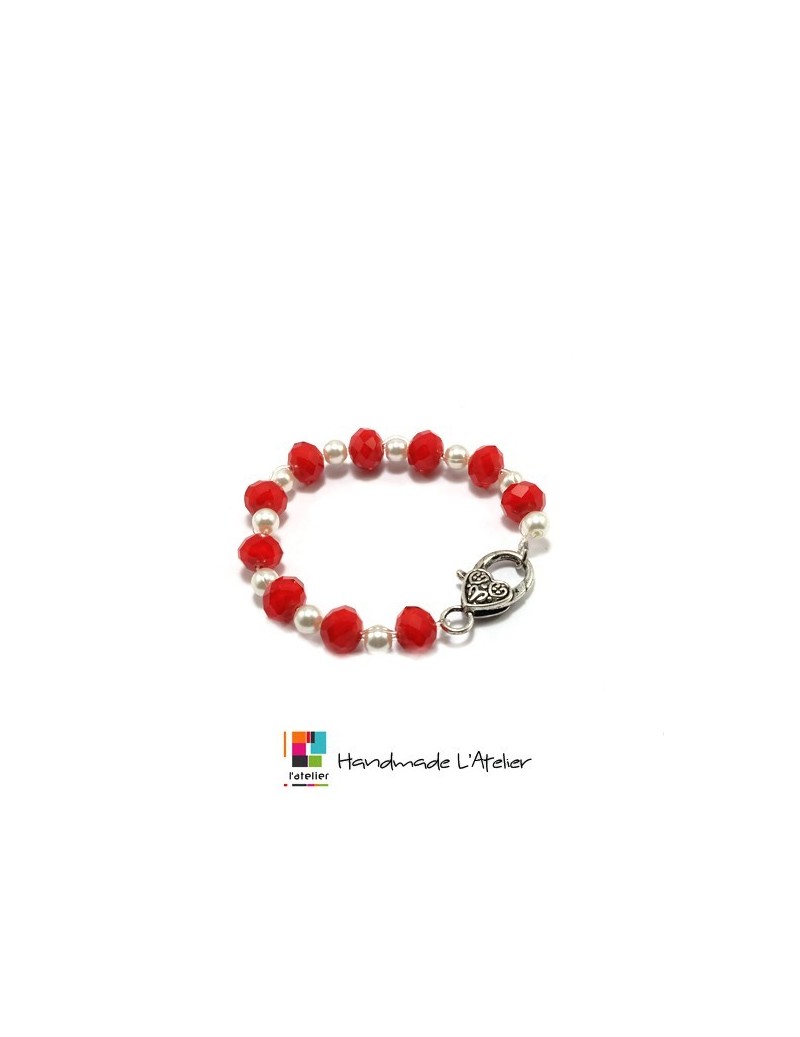 Bracelet perles rouge